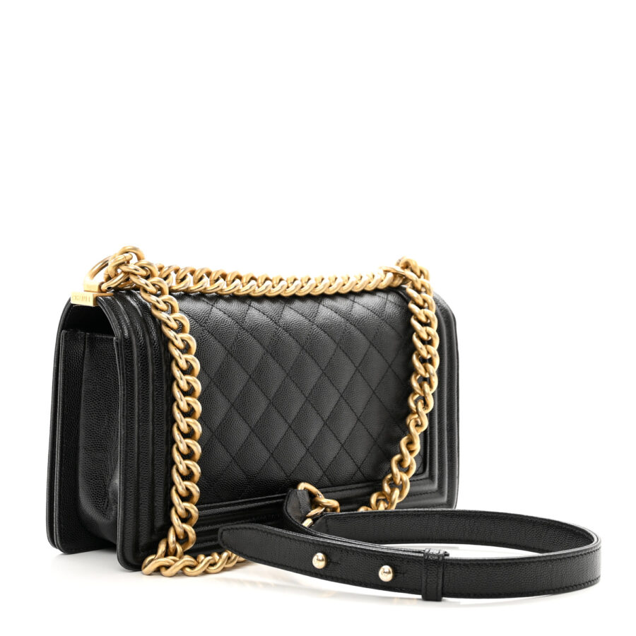 Caviar Quilted Medium Boy Flap Black - Image 2