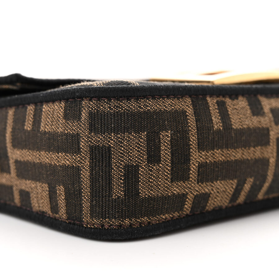 Fabric Jacquard FF 1974 Mini Baguette Tobacco Moro Black - Image 8