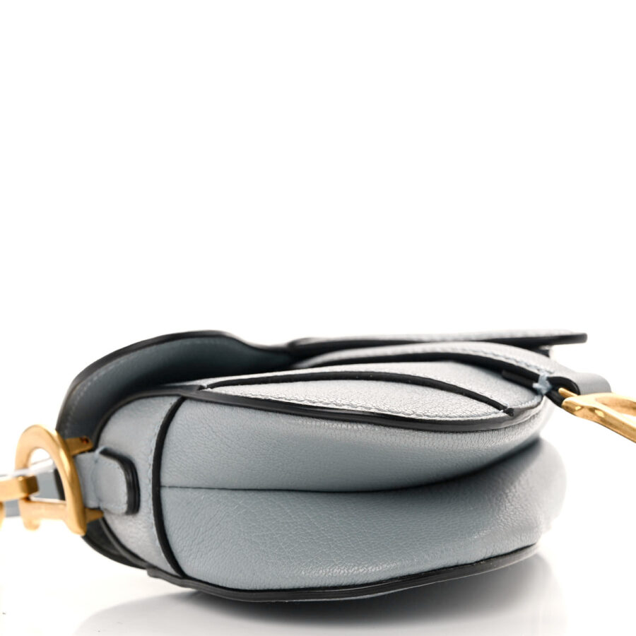 Goatskin Micro Saddle Bag Cloud Blue - Image 7