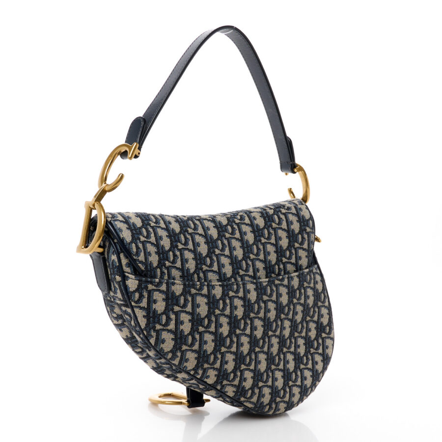 Oblique Saddle Bag Blue - Image 2