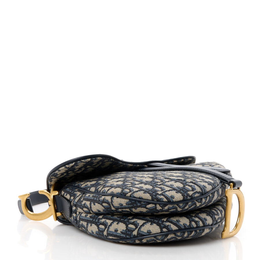 Oblique Saddle Bag Blue - Image 3