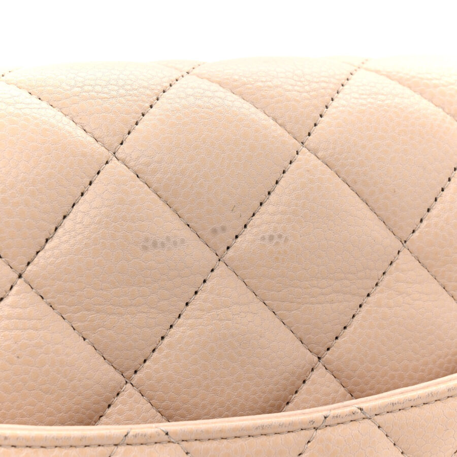 Caviar Quilted Jumbo Double Flap Light Pink - Image 15
