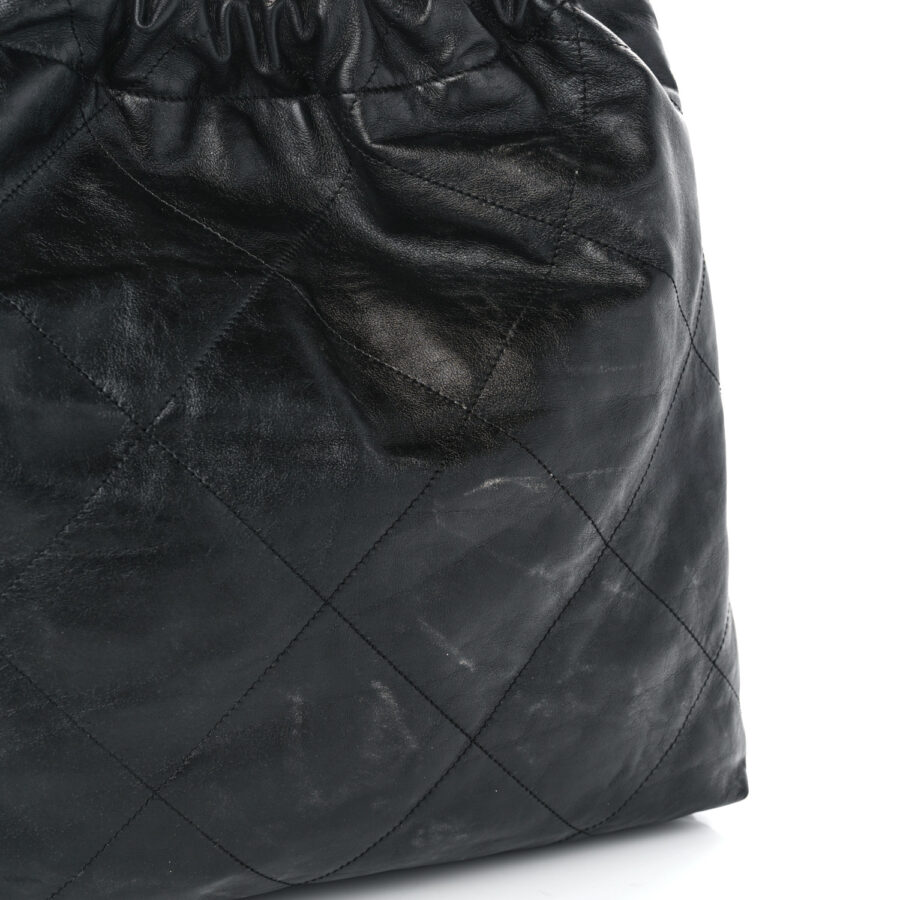 Shiny Calfskin Quilted Chanel 22 Black - Image 4