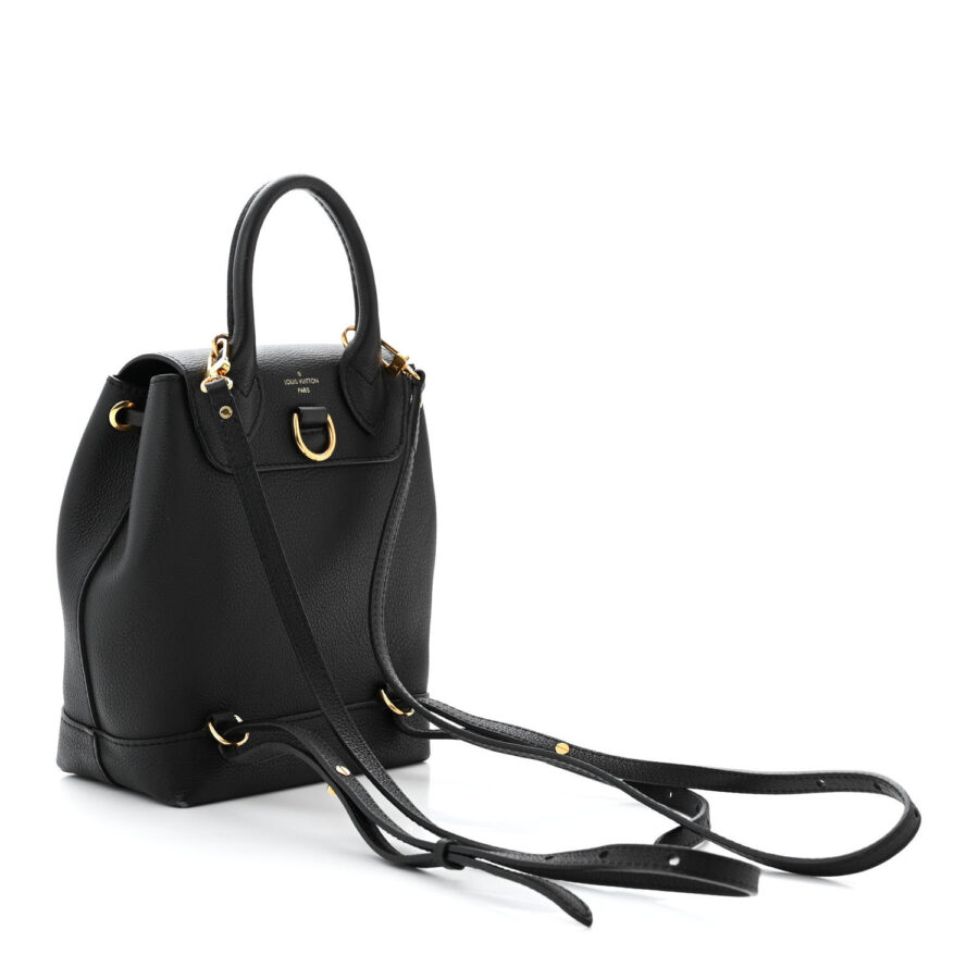 Calfskin Lockme Mini Backpack Black - Image 2