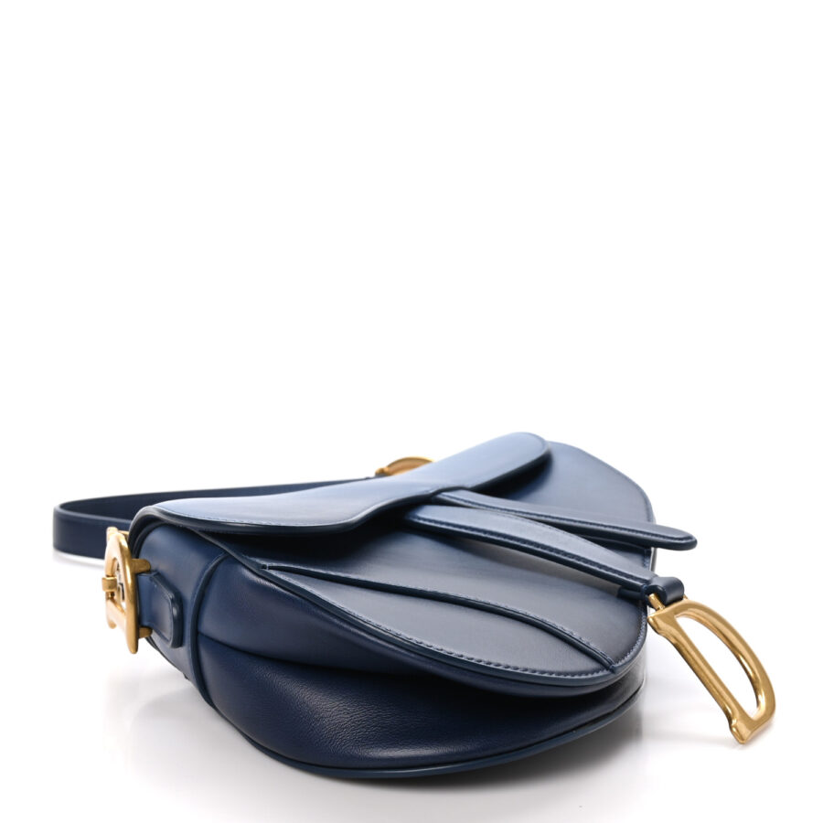 Calfskin Gradient Saddle Bag Indigo Blue - Image 3