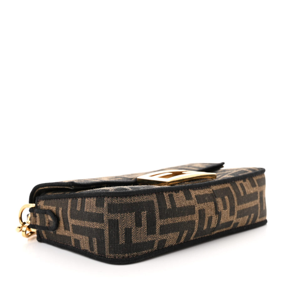 Fabric Jacquard FF 1974 Mini Baguette Tobacco Moro Black - Image 3