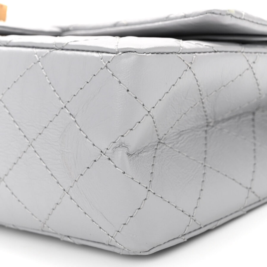 Aged Calfskin Quilted 2.55 Reissue 225 Flap Grey - Image 8