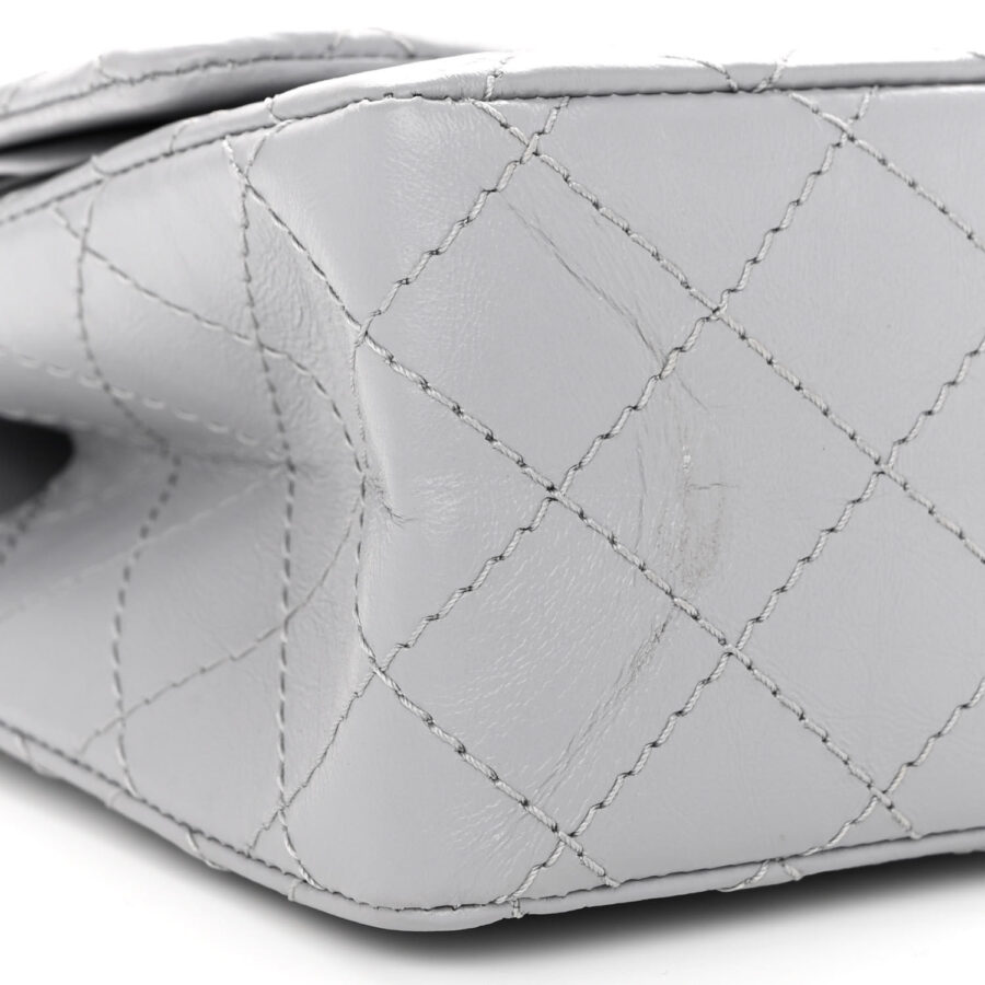 Aged Calfskin Quilted 2.55 Reissue 225 Flap Grey - Image 7