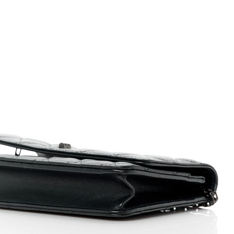 Aged Calfskin Quilted Reissue Wallet On Chain WOC So Black - Image 9