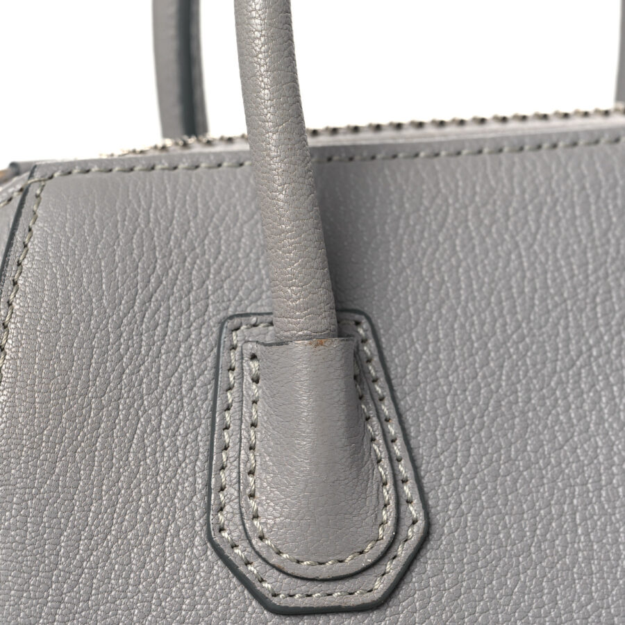 Sugar Goatskin Mini Antigona Pearl Grey - Image 9