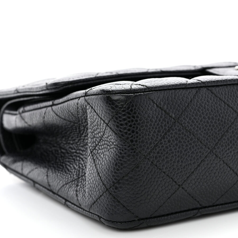 Caviar Quilted Medium Double Flap Black - Image 7