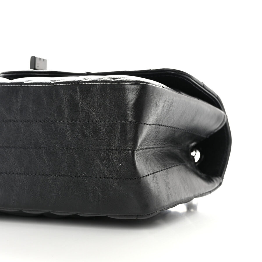 Aged Calfskin Chevron Quilted 2.55 Reissue Mini Flap So Black - Image 8