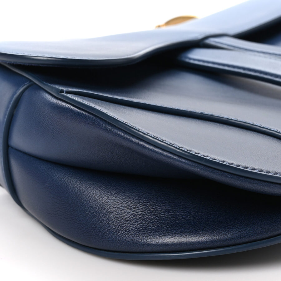 Calfskin Gradient Saddle Bag Indigo Blue - Image 7