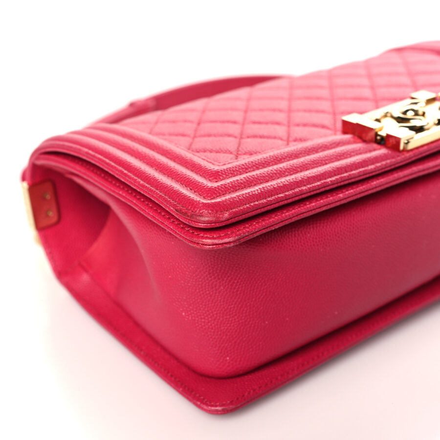 Caviar Quilted Medium Boy Flap Fuchsia - Image 6