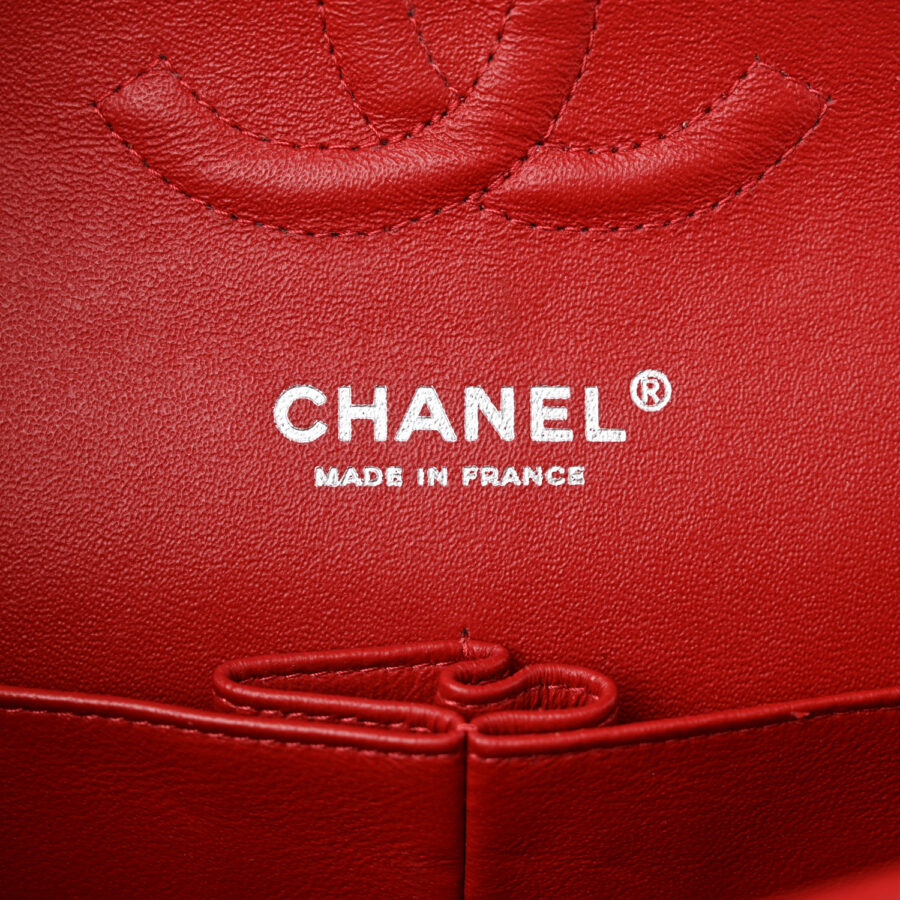 Caviar Quilted Medium Double Flap Red - Image 5