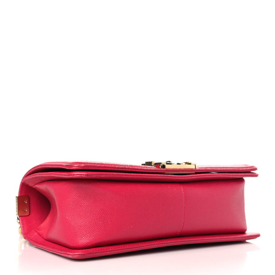 Caviar Quilted Medium Boy Flap Fuchsia - Image 3
