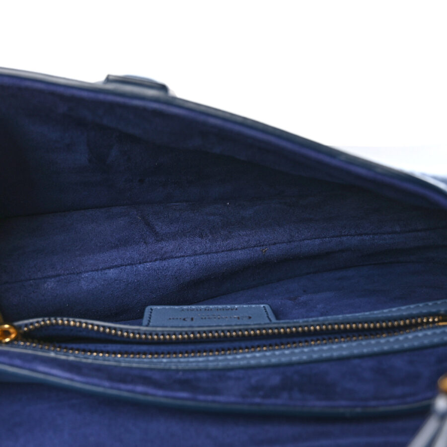 Calfskin Gradient Saddle Bag Indigo Blue - Image 4