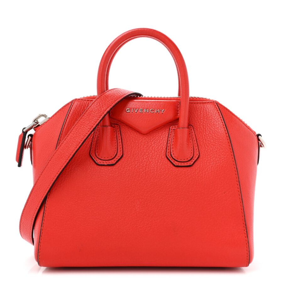 Sugar Goatskin Mini Antigona Pop Red