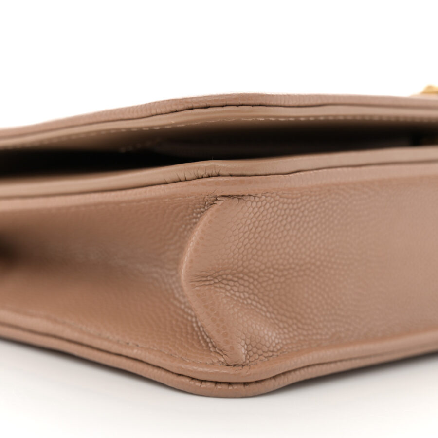 Caviar Quilted Boy Top Handle Wallet On Chain WOC Beige - Image 8