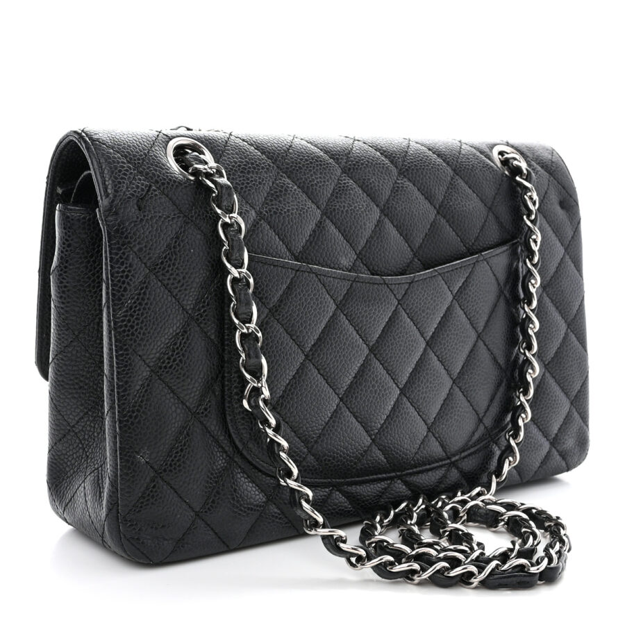 Caviar Quilted Medium Double Flap Black - Image 2