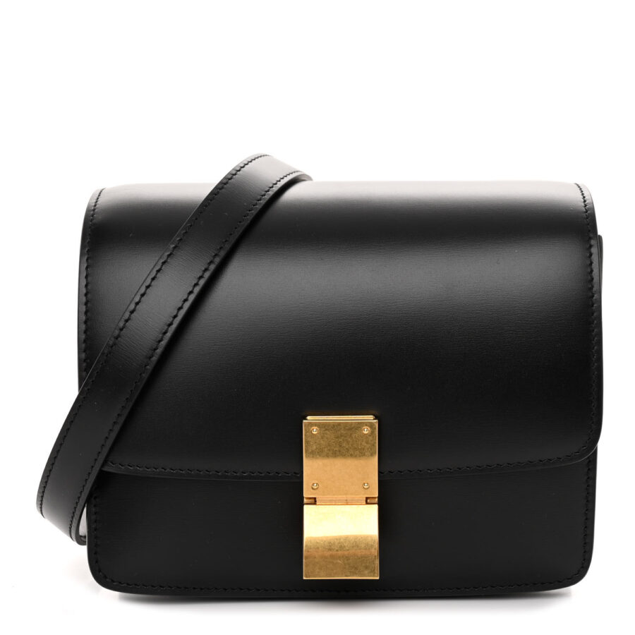 Box Calfskin Small Classic Box Flap Bag Black
