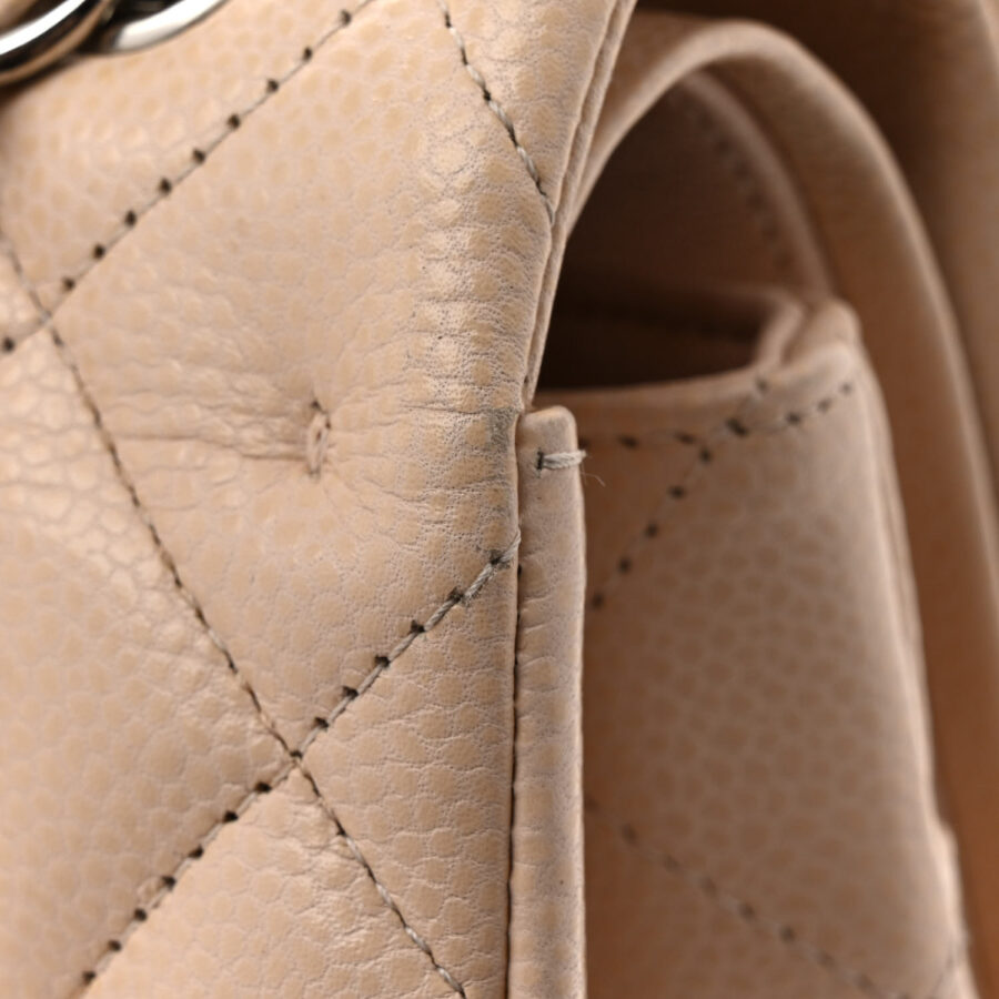 Caviar Quilted Jumbo Double Flap Light Pink - Image 17