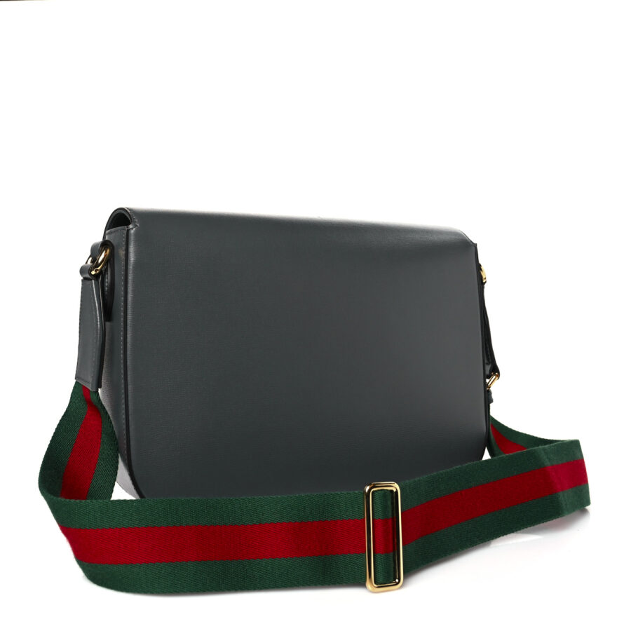 Azalea Calfskin Web Horsebit 1955 Shoulder Bag Graphite Grey - Image 2