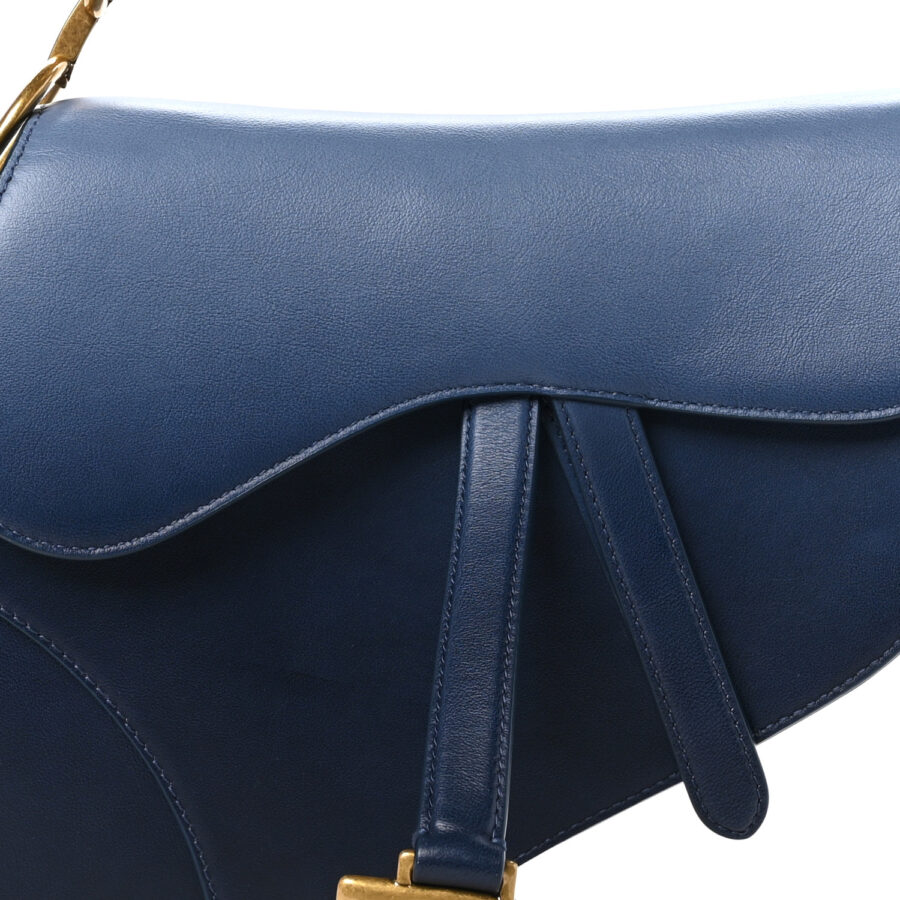 Calfskin Gradient Saddle Bag Indigo Blue - Image 6