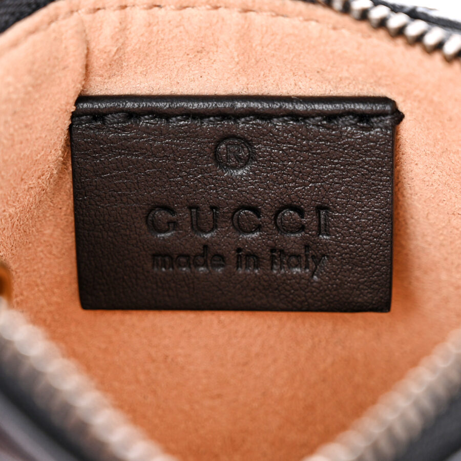 Calfskin Matelasse GG Marmont Key Case Black - Image 5