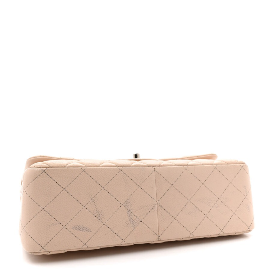 Caviar Quilted Jumbo Double Flap Light Pink - Image 3