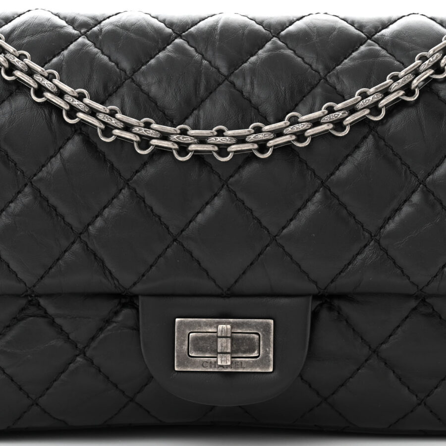 Aged Calfskin Quilted 2.55 Reissue 225 Flap Black - Image 6